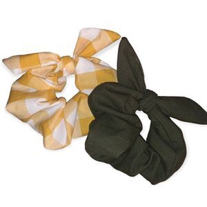 Bow knot scrunchie duo